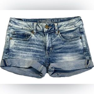 American Eagle Outfitters Women's Light Blue Jean Shorts